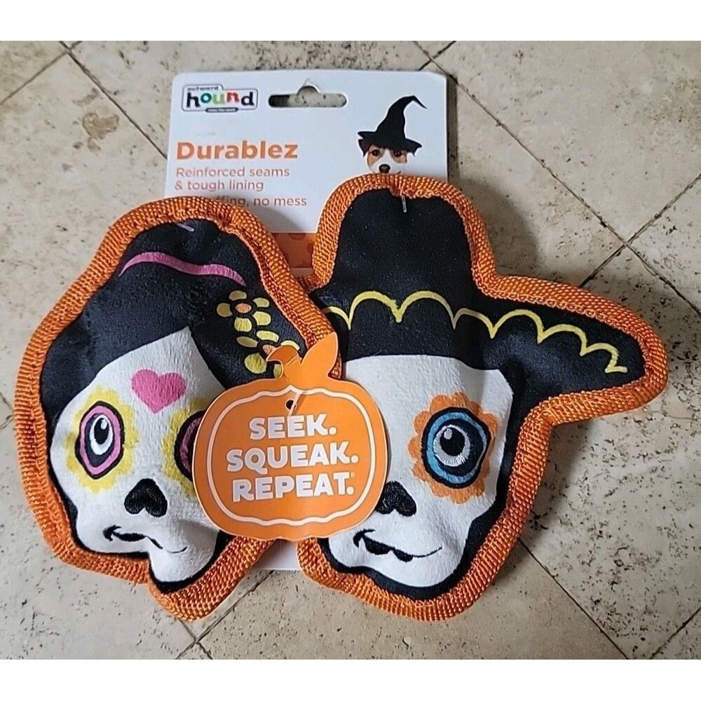 2 Outward Hound Durablez Sugar Skull Squeaky Dog Toys